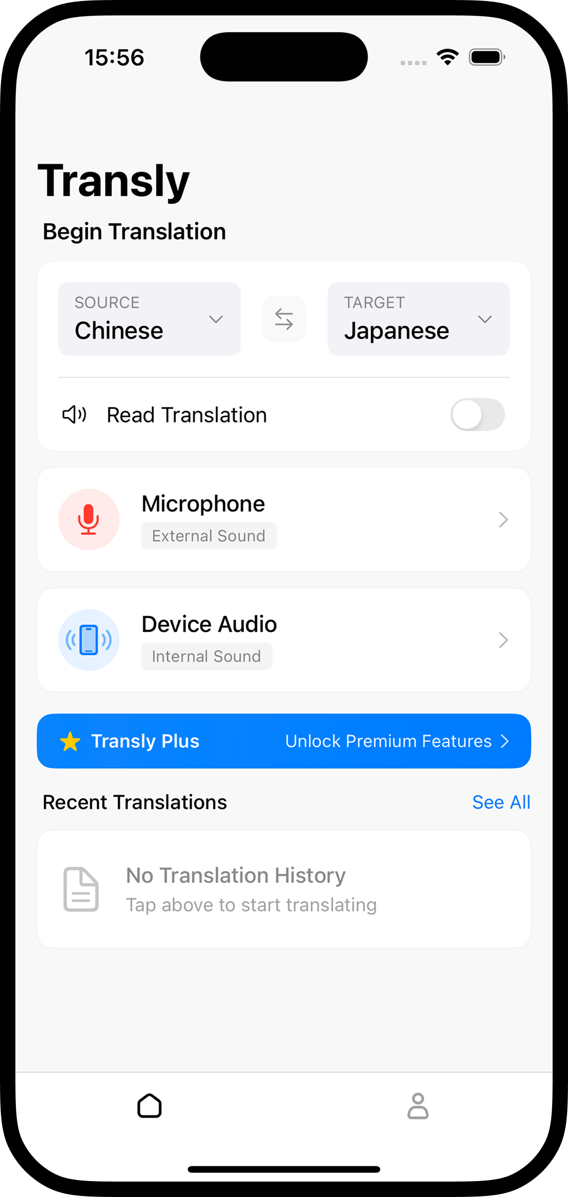 Transly App Screenshot 1